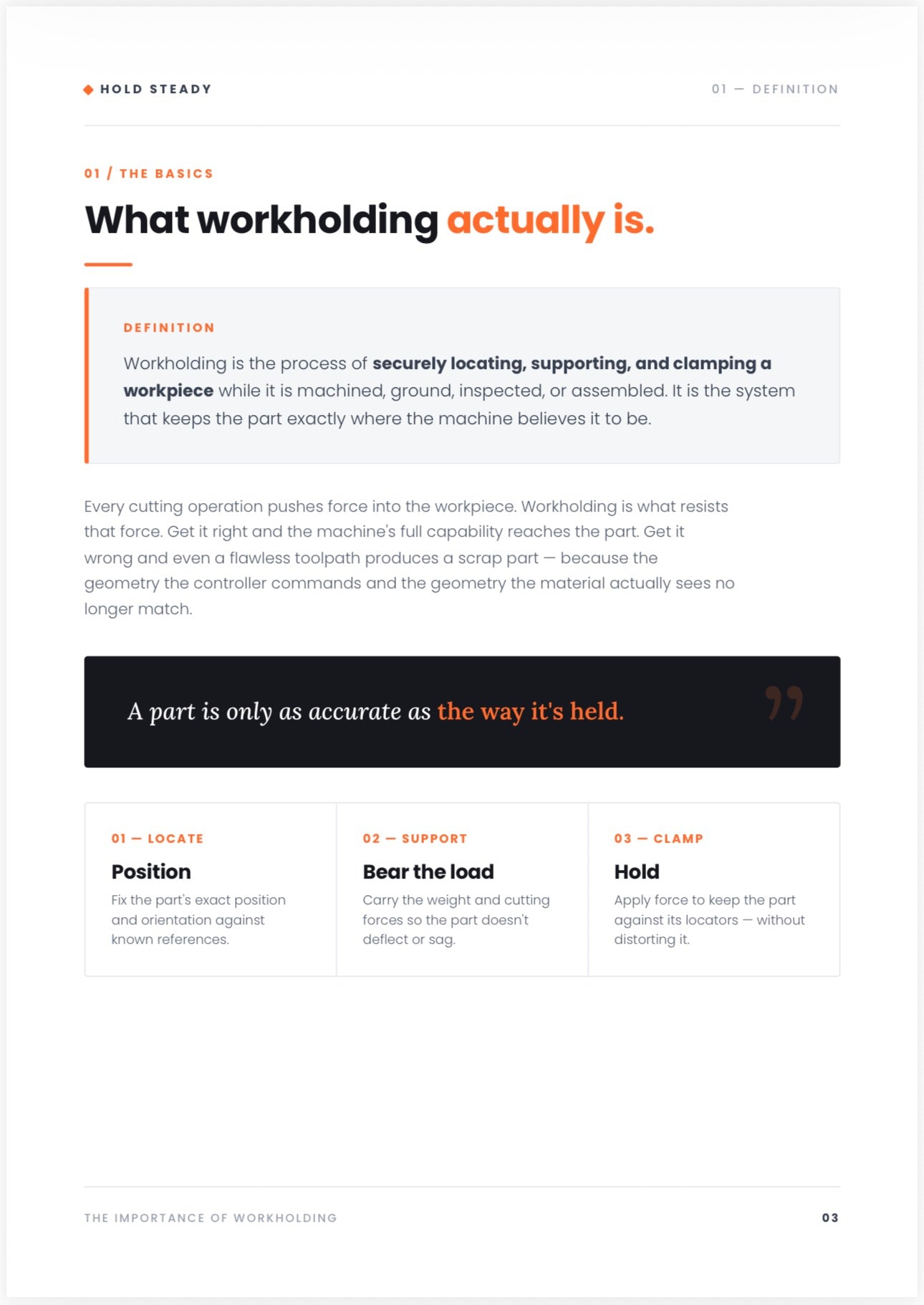 Hold Steady: Workholding Fundamentals